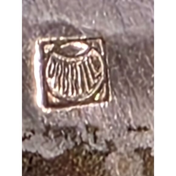 Vintage Ornate Silver Plate Glass Cruet Set With Decorative Handle & Fruit Motif - Picture 2 of 15